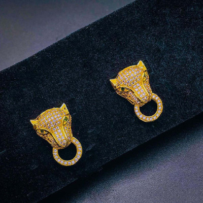 ZIVOM Panther Cubic Zirconia Copper Stud Earring
