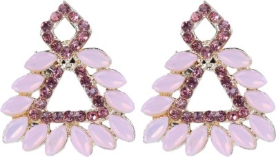 Velvet Jewelz GPink Crystal Earrings set for Girls and Women-304 Green Alloy Stud Earring