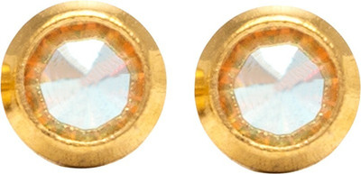 STUDEX Regular Gold Plated Bezel Rainbow Crystal Stud Earring