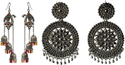 OKU COMBO OF 2||Earrings for Women Girls for Party ||Earrings for women & Girl Alloy Chandbali Earring, Clip-on Earring