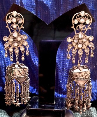 Designs By Sapna oxidise kudan earrings Alloy Huggie Earring