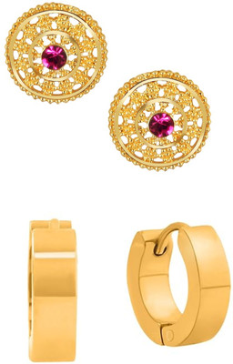 Saaj gold earrings Stud men women bali hoop earring gold earrings for women Cubic Zirconia Alloy Stud Earring