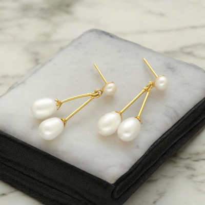 Sri Jagdamba Pearls Jorin Pearl Earrings Pearl Alloy Drops & Danglers