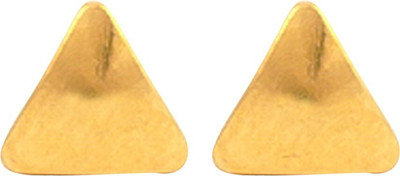 STUDEX 3MM Triangle 24K Pure Gold Plated Metal Stud Earring