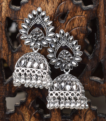 house of common Big jhumkha Earring and studs Alloy Stud Earring