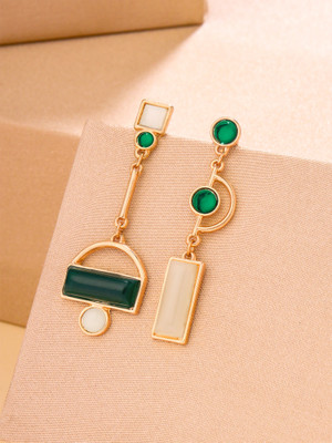 Qiroko Studio Fix Collection | Mix Matched Long Dangler Earrings | Multicolour Brass Ear Thread, Drops & Danglers