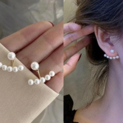 estailo fashion Estailo A Pearl Of Wisdom Earrings for Women & Girls | Gold-Plated Classic Pearl Alloy Stud Earring