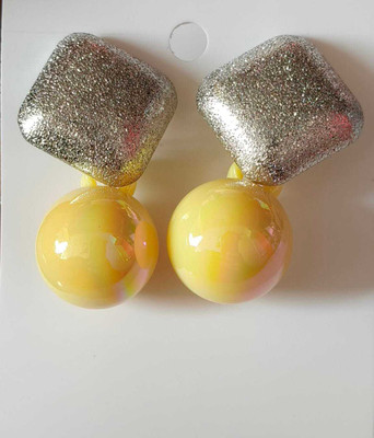 Jhumkaastore Yellow color Stud Earring Beads Alloy Stud Earring