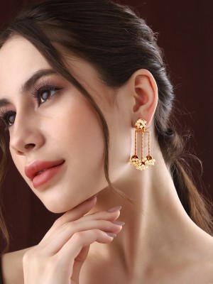 Priyaasi Pearl Statement Dangler Earrings Brass Drops & Danglers