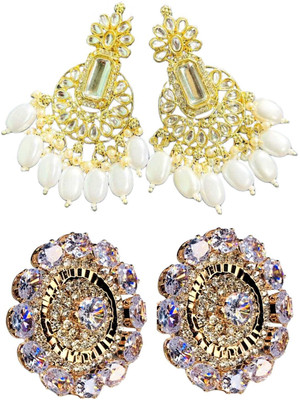 Hernger traders Simple Elegant Versatile Earring for Women Cubic Zirconia Alloy Earring Set