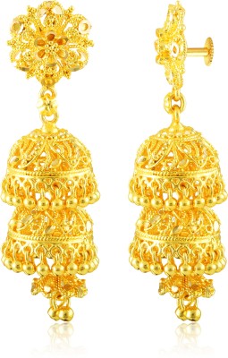 MEENAZ Traditional South Screw Back 1 one gram gold Wedding Bridal Stylish party wear Ruby Alloy, Metal, Copper, Brass, Stone Drops & Danglers, Earring Set, Jhumki Earring