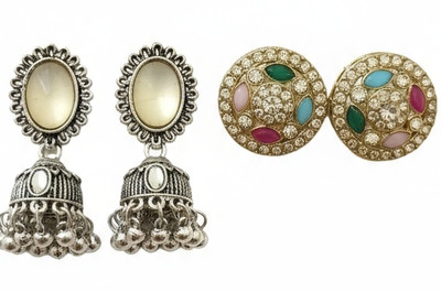 Gemplay GV-ER-01 Stainless Steel, Metal, Alloy Stud Earring, Jhumki Earring