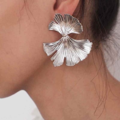 RARE ONE STUDIO Leaf Style Silver Plated Earrings For Women's & Girls I For Any Occasion Alloy Clip-on Earring