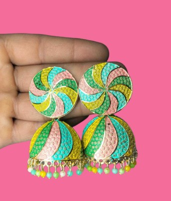 SDTRADER Multicolor Hoop jhumka Earring for girls women Alloy Jhumki Earring