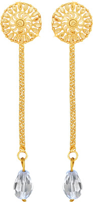 VIGHNAHARTA Gold Plated Removable Stud and Chain Drop Earring Combo set For Women and Girls Crystal Alloy Drops & Danglers, Ear Thread