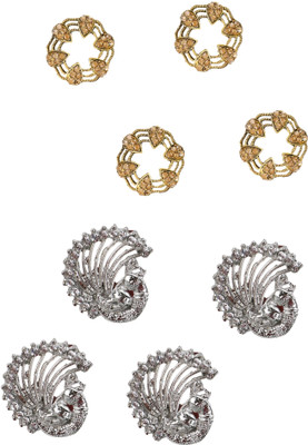 MAHESHWARI FASHION CRAZE Stylish fancy stud earrings combo pack of 4 pairs earrings Beads Alloy Stud Earring