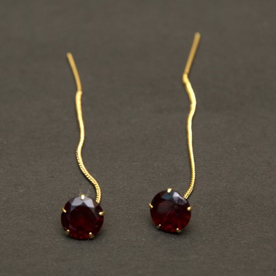 Creative Frogs Maroon Blood RED Sui Dhaga Earrings Alloy Earring Metal Drops & Danglers