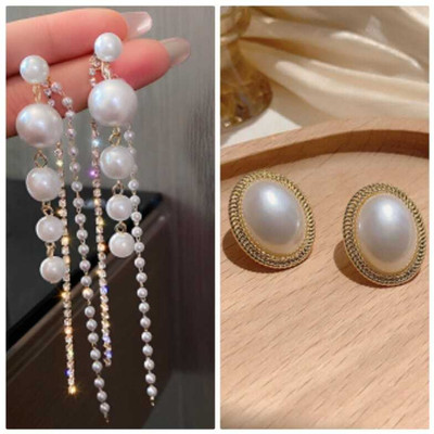 Zestapvt Fashioble style Korean & Classic Earrings Combo Set For Women Alloy Drops & Danglers