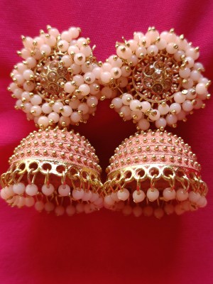 edition fashion hub Pearl Jhumka Earrings Beads Alloy Jhumki Earring