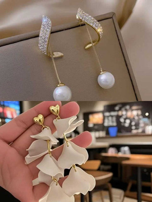 GOLD STAR HANDICRAFT Lac Kada Korean earring Plastic Earring Set