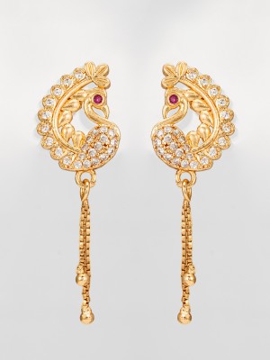 Vermont Tassel Earrings Gold-Plated American Brass Material Diamond Diamond Brass Tassel Earring