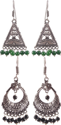 Haniya Oxidized Silver plated handmade Jhumka Jhumki Earrings Brass, Alloy Jhumki Earring