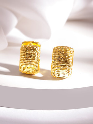 RUBANS 18K Gold Plated Brass Hoop Earring