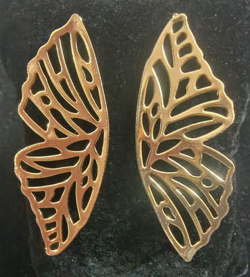 TRISA the radiance Pankh Brass Stud Earring