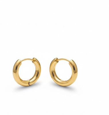 AARCHIS TRENDS Elegant Gold Plated Earrings For Women And Girls Stainless Steel Hoop Earring