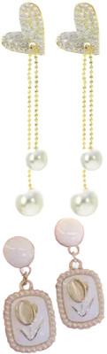 JassaJewelry Korean Elegant Stud Earrings for Girls and Women Alloy Stud Earring