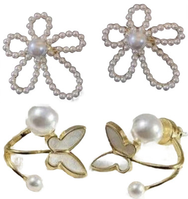 JassaJewelry Korean Elegant Stud Earrings for Girls and Women Alloy Stud Earring