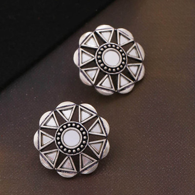 Voylla Amaira Looping Triangles Stud Earrings Brass Stud Earring