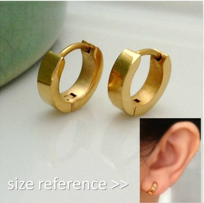 JRISSY Valentine Gold Stud Hoop earrings For Boys Alloy Stud Earring