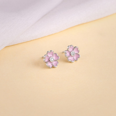 GIVA 925 Silver Flower Fling Earrings Zircon Sterling Silver Stud Earring