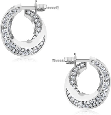 Iski Uski Store Aasta Silver Hoops Crystal Sterling Silver Stud Earring