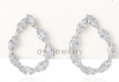 Garvesh Adorn Crystal Teardrop Elegance Cubic Zirconia Alloy Drops & Danglers