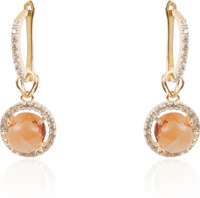 Sanaar Gold Sanaar Gold 925 Sterling Silver Citrine Detachable Jewelry Citrine Silver Drops & Danglers