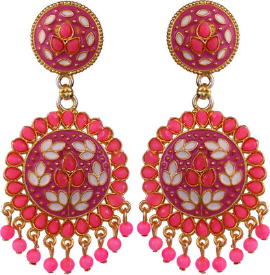 alysa Premium Meena Moti Alloy Drops & Danglers