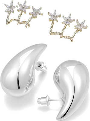 Celestique Stylish Fashionable Latest Cuffs Earrings for Women Girls Alloy Earring Set