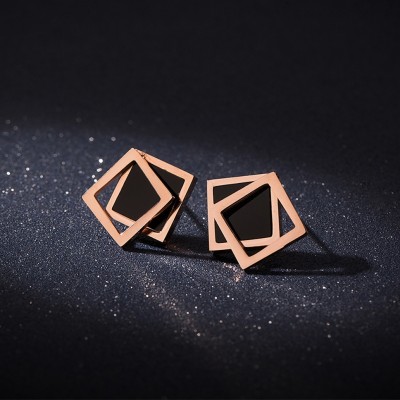 MYKI Geometrical Stud Earring For Women & Girls Stainless Steel Stud Earring