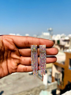 hengar Rainbow_stone_RG-1 Cubic Zirconia Alloy Earring Set