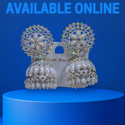 krishna jewel Jhumka Earrings For Women Cubic Zirconia Alloy Jhumki Earring