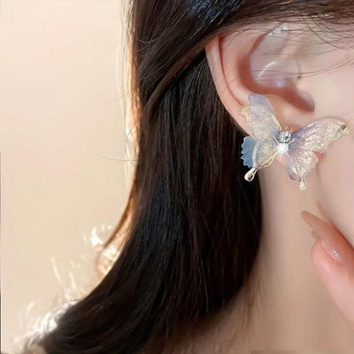 estailo fashion Butterfly Fantasy Earrings for Women & Girls | Gold-Plated Crystal Butte Alloy Drops & Danglers