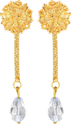 VIGHNAHARTA Removable Studs 1 pair Stud 1 chain drop earring for women and Girls Beads Brass Drops & Danglers