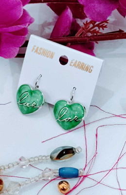 Epshitacreation Heart Shape Earring for women Ceramic Earring Set, Stud Earring, Hoop Earring