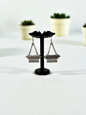 TANSUM COLLECTION Festive Jhumka Traditional Triangle Oxidized Dangle Earrings for Women & Girls Alloy Drops & Danglers, Jhumki Earring