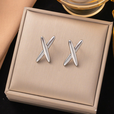 MYKI Swell Stainless Steel Earrings For Women & Girls Stainless Steel Stud Earring