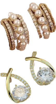 JassaJewelry Korean Elegant Stud Earrings for Girls and Women Alloy Stud Earring