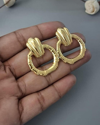 Ridhira Gold_plated_earings Brass Earring Set, Jhumki Earring