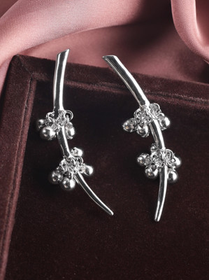 RUBANS Rubans Silver-Plated Geometric Drop Earrings Brass Drops & Danglers